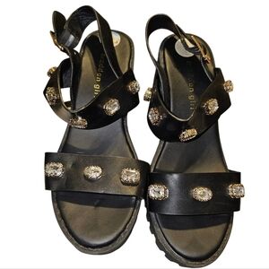 💰💖🔽Madden Girl Black Gemstone Sandals